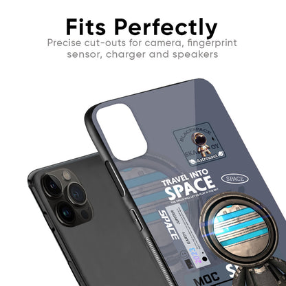Space Travel Glass Case for iPhone 15 Pro