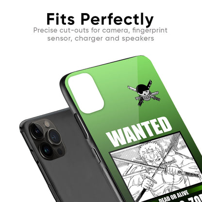 Zoro Wanted Glass Case for iPhone 15 Pro Max