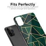 Abstract Green Glass Case For iPhone 13 Pro