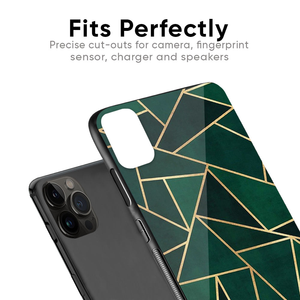 Abstract Green Glass Case For iPhone SE 2022