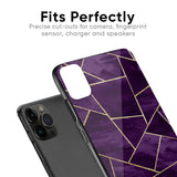 Geometric Purple Glass Case For iPhone X