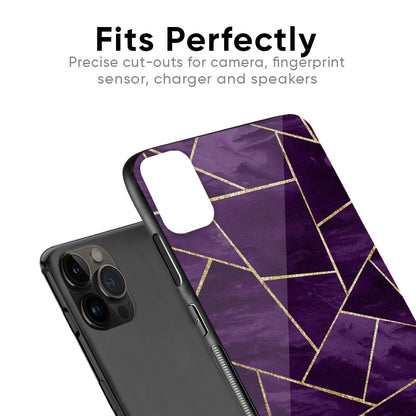 Geometric Purple Glass Case For iPhone 12 mini