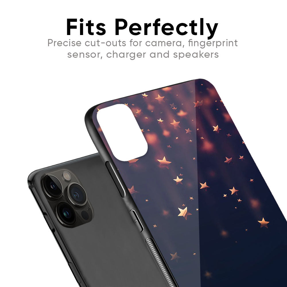 Falling Stars Glass Case For iPhone SE 2022