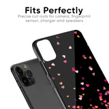 Heart Rain Fall Glass Case For iPhone X