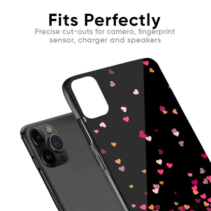 Heart Rain Fall Glass Case For iPhone SE 2022