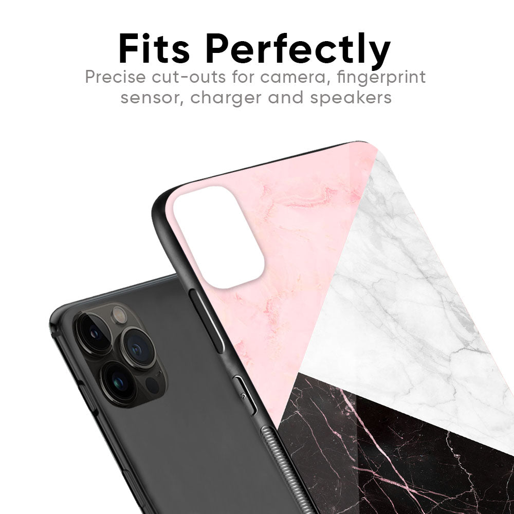 Marble Collage Art Glass Case For iPhone SE 2022