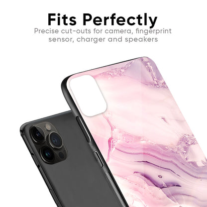 Diamond Pink Gradient Glass Case For iPhone SE 2022