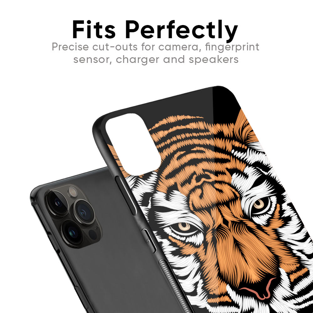 Angry Tiger Glass Case For iPhone 12
