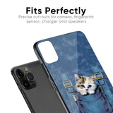 Kitty In Pocket Glass Case For iPhone 12