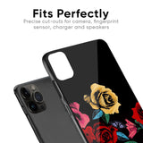 Floral Decorative Glass Case For iPhone 12 mini