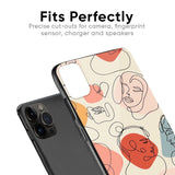 Abstract Faces Glass Case for iPhone X
