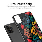 Retro Gorgeous Flower Glass Case for iPhone 13 Pro