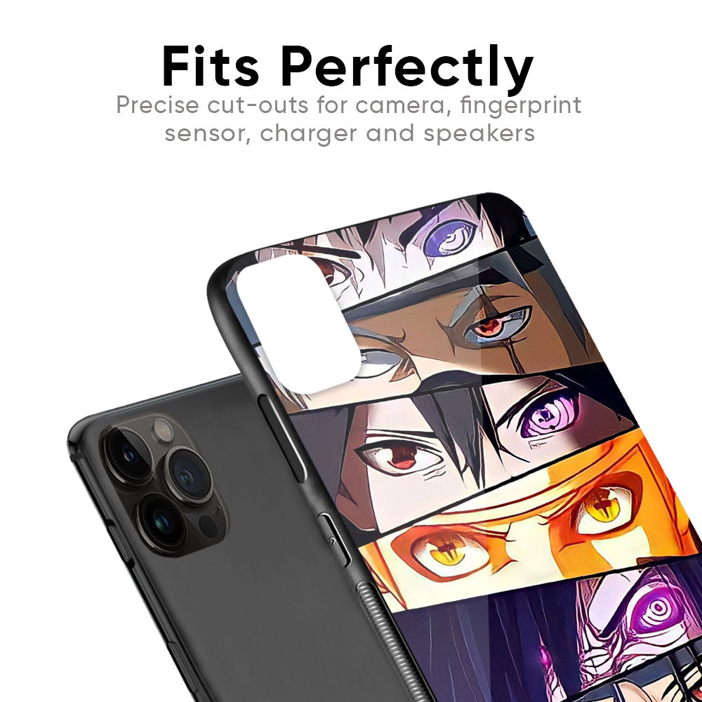 Anime Eyes Glass Case for iPhone SE 2022