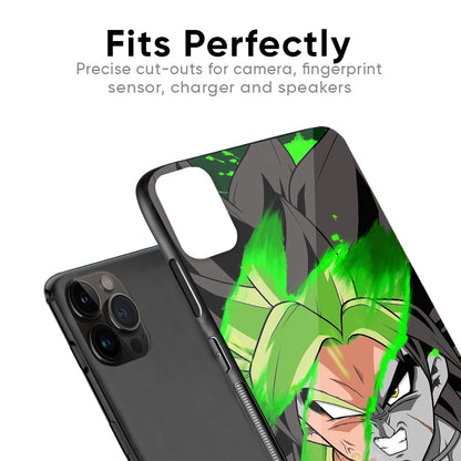 Anime Green Splash Glass Case for iPhone SE 2022