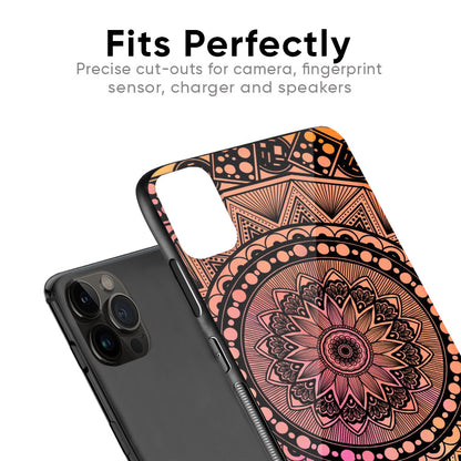 Floral Mandala Glass Case for iPhone 12