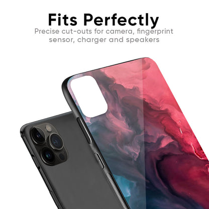 Blue & Red Smoke Glass Case for iPhone SE 2022