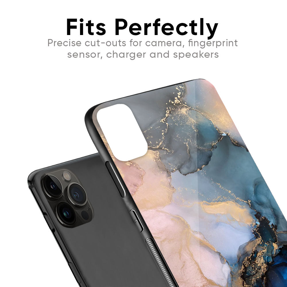 Marble Ink Abstract Glass Case for iPhone SE 2022