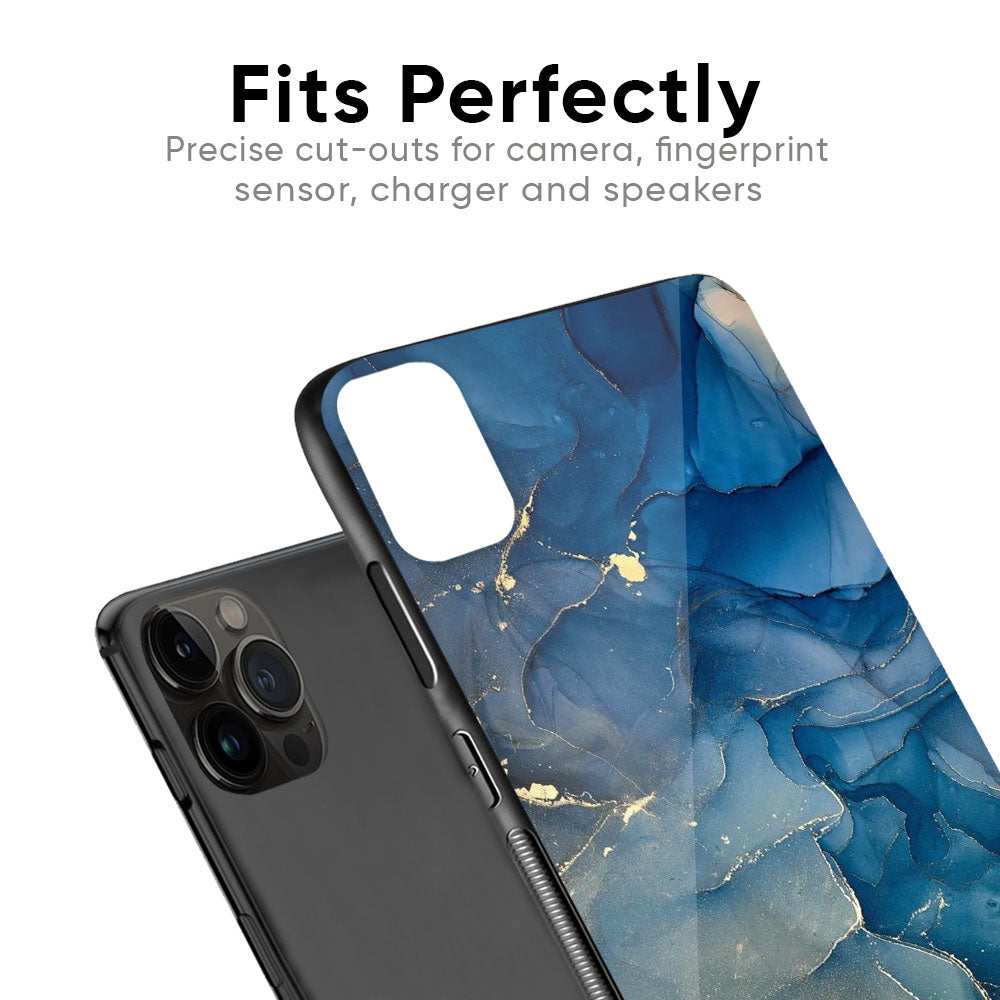 Blue Cool Marble Glass Case for iPhone 6 Plus