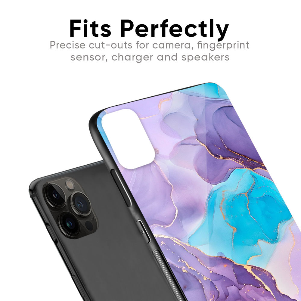 Alcohol ink Marble Glass Case for iPhone 12 mini
