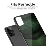 Green Leather Glass Case for iPhone 13 Pro