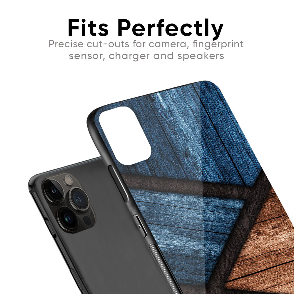 Wooden Tiles Glass Case for iPhone SE 2022