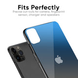 Blue Grey Ombre Glass Case for iPhone 15 Plus