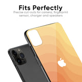 Orange Curve Pattern Glass Case for iPhone 15