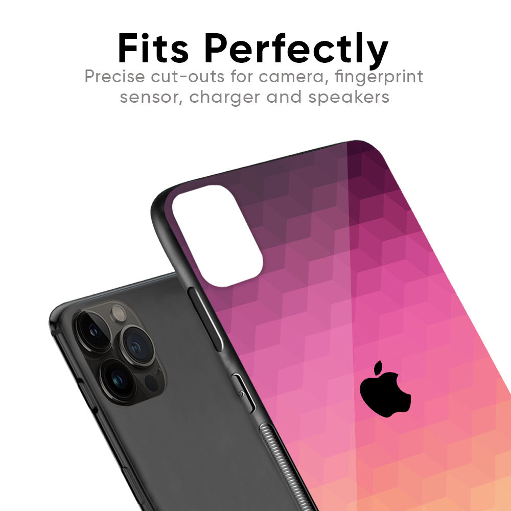 Geometric Pink Diamond Glass Case for iPhone 6S