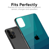 Green Triangle Pattern Glass Case for iPhone X
