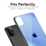 Vibrant Blue Texture Glass Case for iPhone 15 Plus