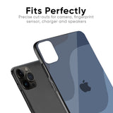 Navy Blue Ombre Glass Case for iPhone 15 Plus