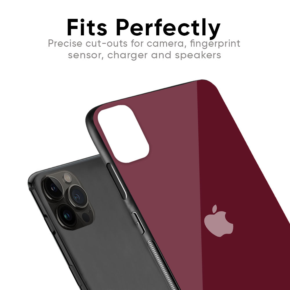 Classic Burgundy Glass Case for iPhone 12