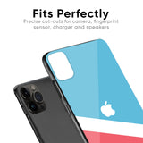 Pink & White Stripes Glass Case For iPhone X