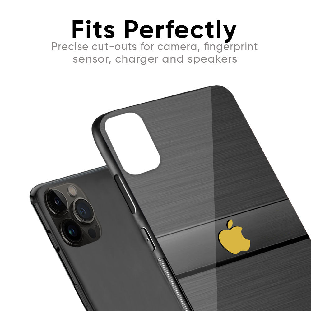 Grey Metallic Glass Case For iPhone SE 2022