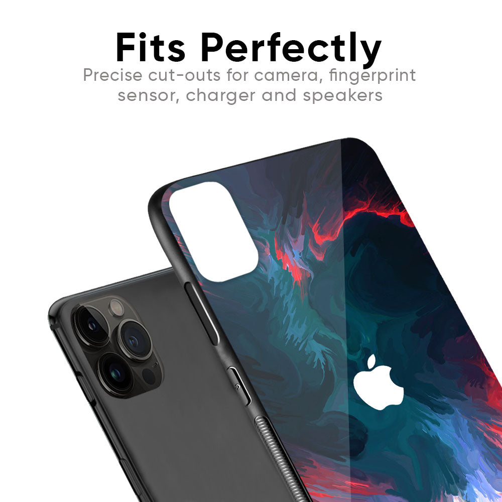 Brush Art Glass Case For iPhone SE 2022
