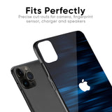 Blue Rough Abstract Glass Case for iPhone 12