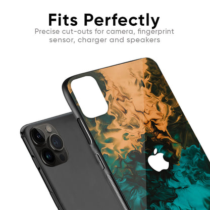 Watercolor Wave Glass Case for iPhone SE 2022