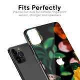 Flowers & Butterfly Glass Case for iPhone X
