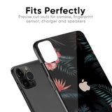 Tropical Art Flower Glass Case for iPhone X