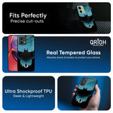 Cyan Bat Glass Case for Motorola Edge 40 Neo