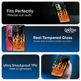Fire Flame Glass Case for Motorola Edge 40 Neo