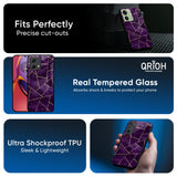 Geometric Purple Glass Case For Motorola Edge 30 Ultra