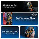 Camouflage Orange Glass Case For Motorola G84 5G
