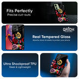 Floral Decorative Glass Case For Motorola Edge 40 Neo