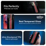 Vertical Stripes Glass Case for Motorola Edge 30