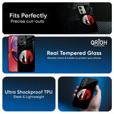 Anime Red Moon Glass Case for Motorola G84 5G