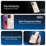 Geometrical Marble Glass Case for Motorola Edge 30 Ultra
