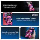 Electroplated Geometric Marble Glass Case for Motorola Edge 40 Neo