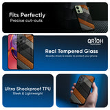 Tri Color Wood Glass Case for Motorola G84 5G