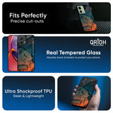 Geographical Map Glass Case for Motorola G84 5G